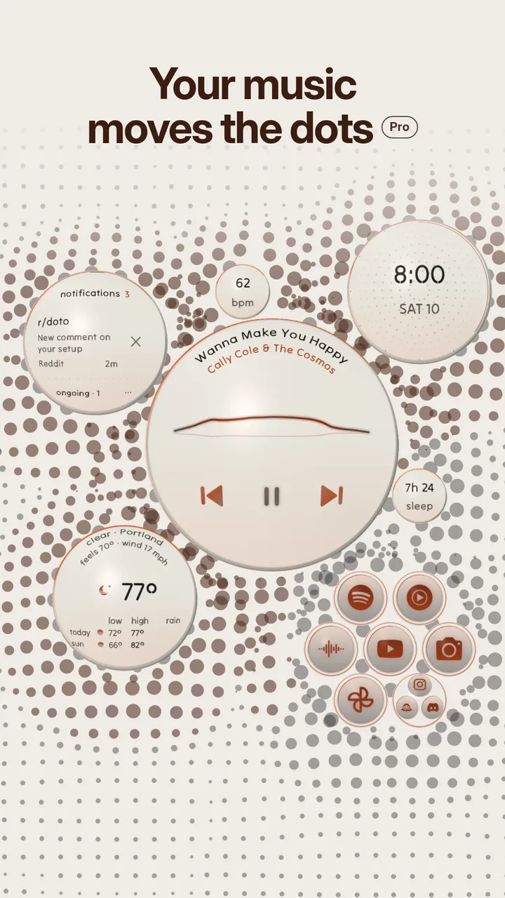 Your music moves the dots. Pro.